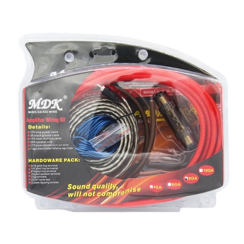 8GA汽车音响低音炮功放套线电源正负极搭铁线音频线控制线保险胆 - 图2