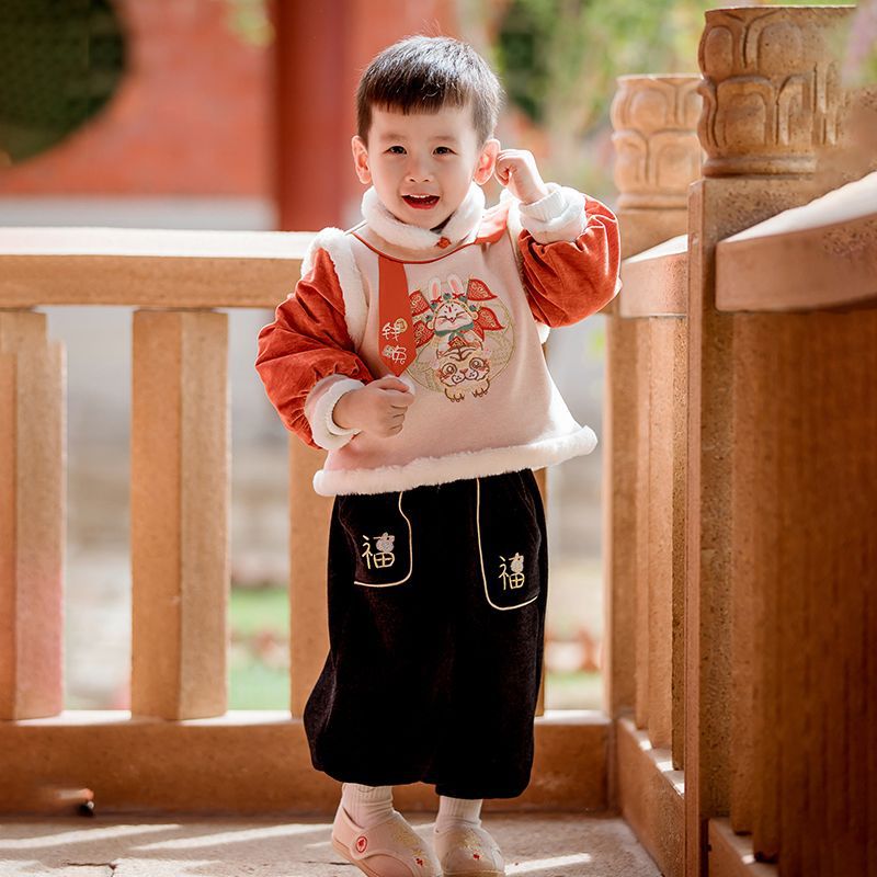 极速Boys' New Year's Eve Boys' Baby's New Year's Eve Clothin - 图0