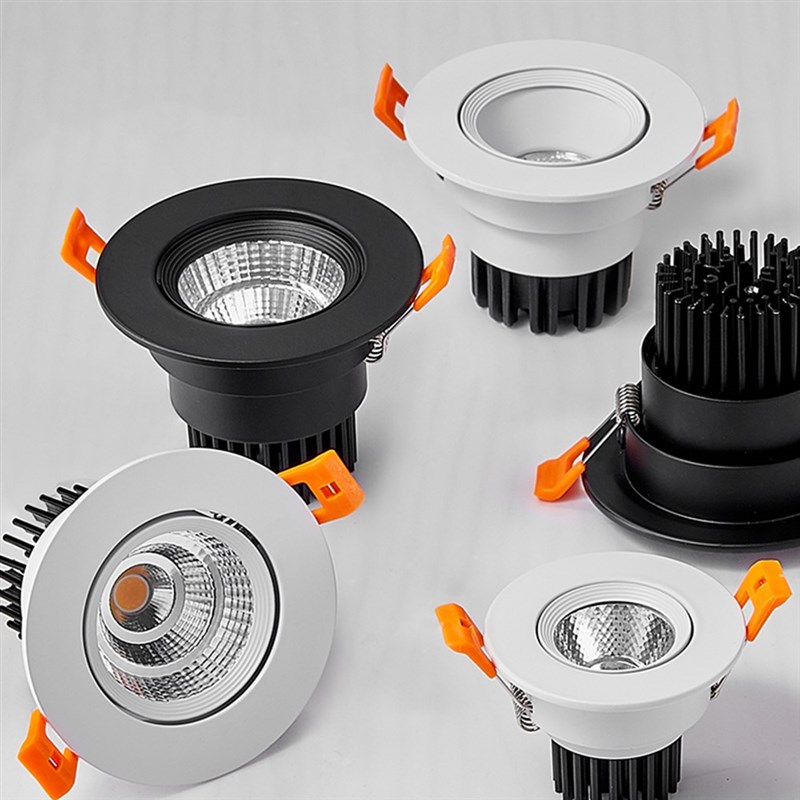 速发COB Dimmable LED Downlight AC85-265V Ceiling Light 5/9/1 - 图0