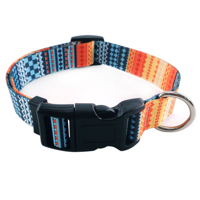 速发High Quality 10 Styles Bohemian Printing Dog Collars S-L - 图0