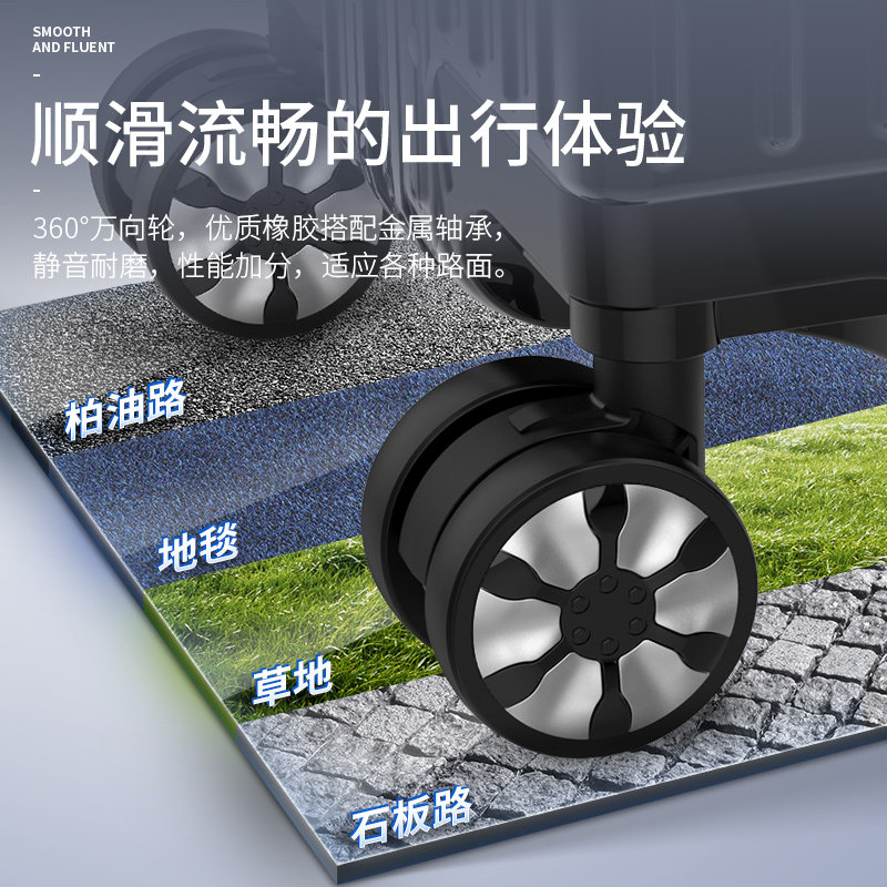 行李箱拉杆箱小型铝框20旅行箱万向轮男女结实耐用密码皮箱子24寸,淘宝优惠券,粉丝福利购,淘宝优惠卷