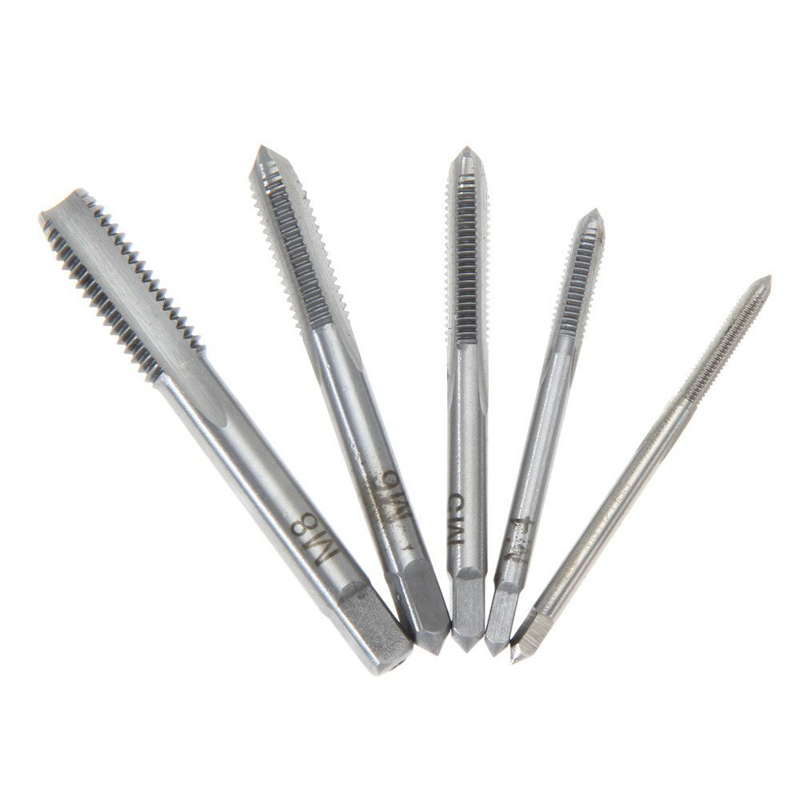 推荐5pcs Hss Machine Screw Thread Metric Plug Tap Screw Taps-图1