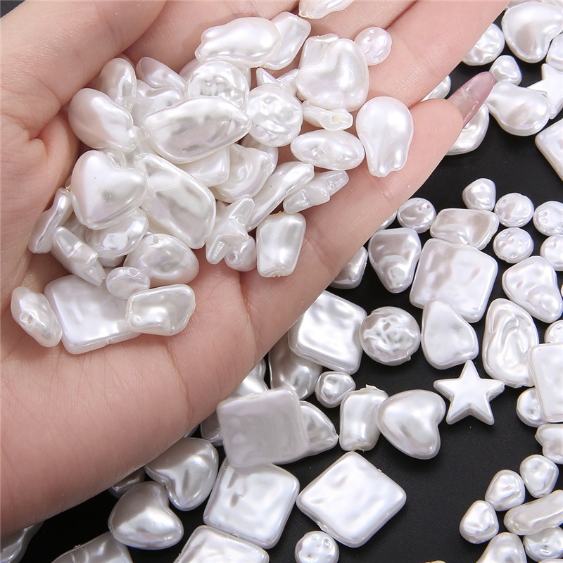 推荐.Irregular ABS Imitation Pearls Beads for DIY Bracelet M - 图0