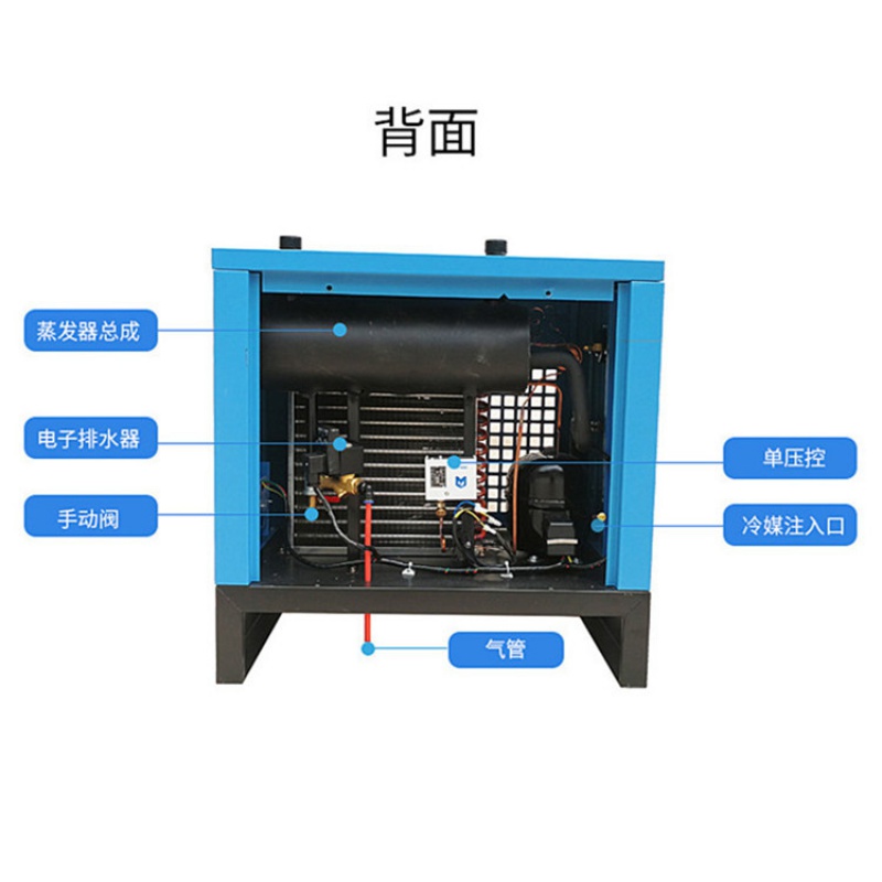 1立方冷冻式干燥机 1.5立方压缩空气干燥机 O除水干燥空压机冷干