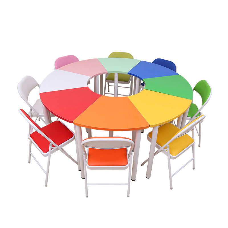 心理咨询室学生课桌游戏组合多功能团体辅导活动桌椅子培训会议桌-图3