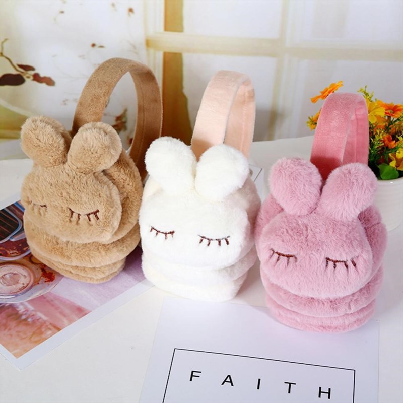 极速Winter Warm Earmuff For Girls Plush Warm Rabbit Earcap g - 图0