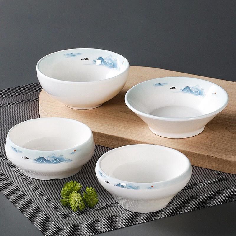 密胺餐具商用摆台四件套仿瓷小碗餐厅饭店火锅店碗碟杯套装,淘宝优惠券,粉丝福利购,淘宝优惠卷