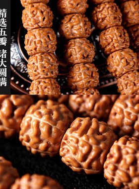 印尼玄武纹藏式小金刚菩提子五瓣108颗佛珠手串爆肉麒麟纹盘龙纹