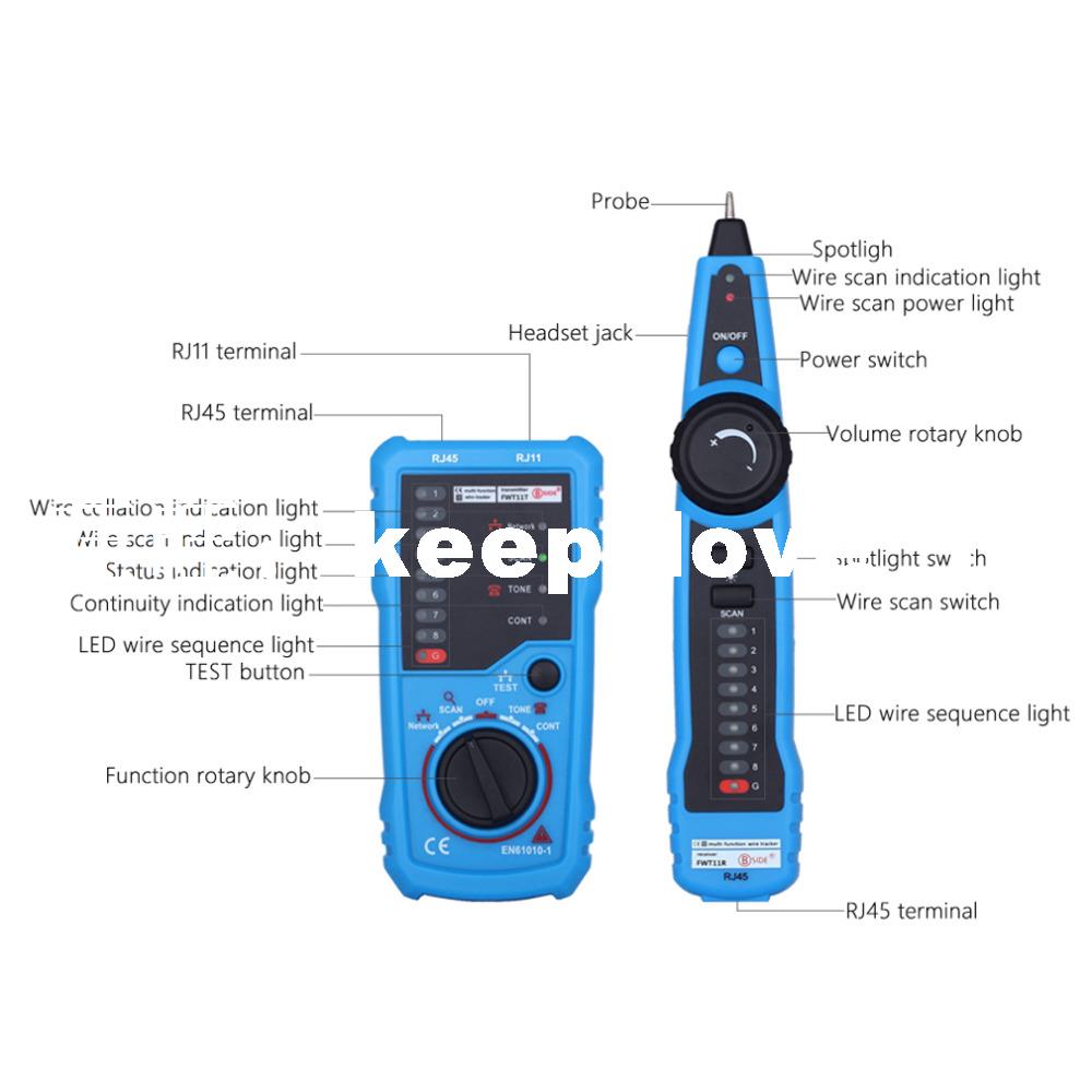 T11 RJ1k RJ45WTelephone Network  ireT Trac1er E - 图0