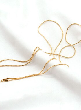 小众高货Double layer solid necklaces Necklace women chooker