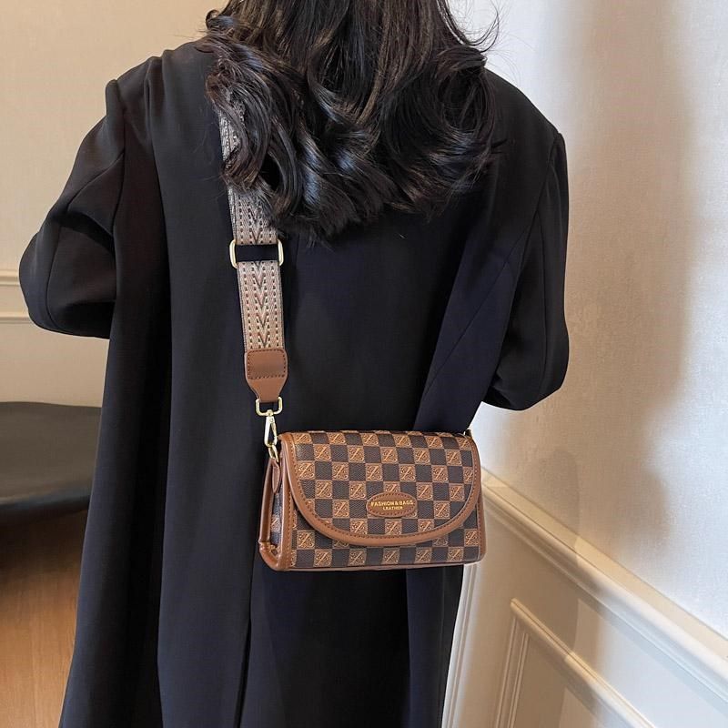 高级感小众包包女包2024新款秋冬百搭女士单肩斜挎包老花时尚小包,淘宝优惠券,粉丝福利购,淘宝优惠卷