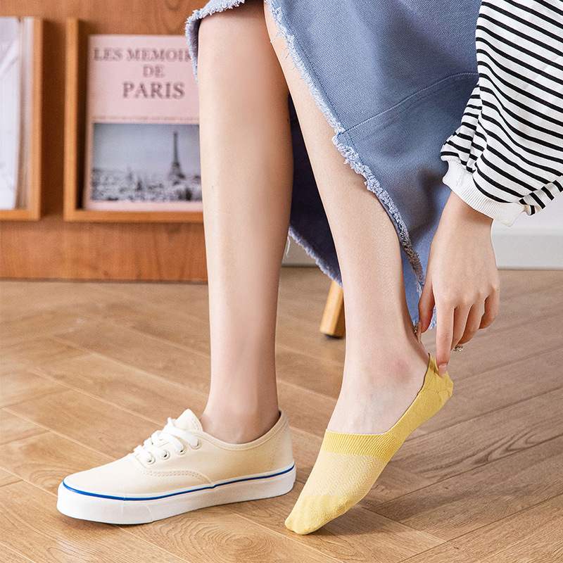 推荐Spring and summer women's ship socks Japanese solid colo - 图0