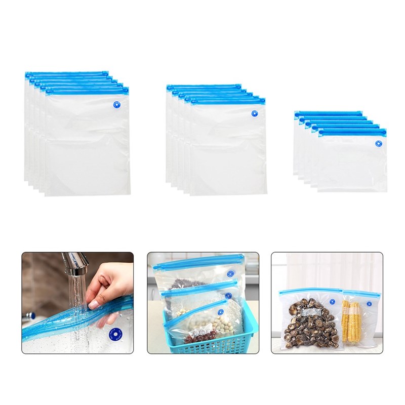 17/20pcs Vacuum Bags Kits Reusable Food Storage Seal Bag Se-图1