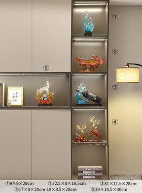 速发现代轻奢客厅玄关创意风生水起摆件电视柜办公室高档桌面酒柜
