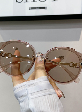 热销2022 New Vintage Cat Eye Round Sunglasses Women's Korean