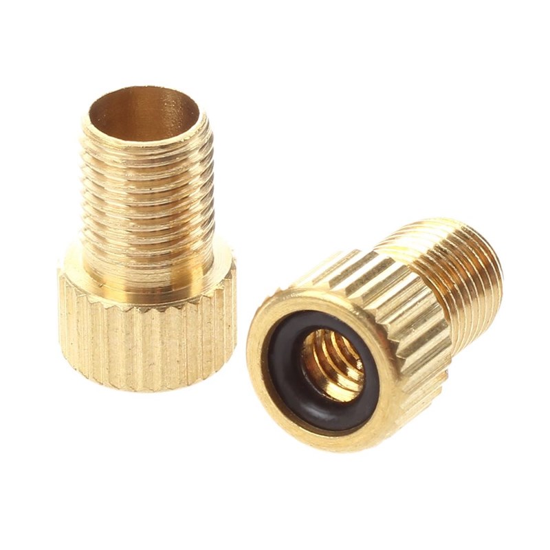 10Pcs Brass Presta to Schrader Adaptor Valve Bicycle Bike P-图1