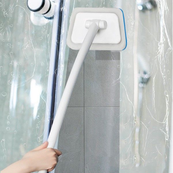 速发Bathroom Carpet Sponge Brush Long Handle Wall Tile Clean-图1