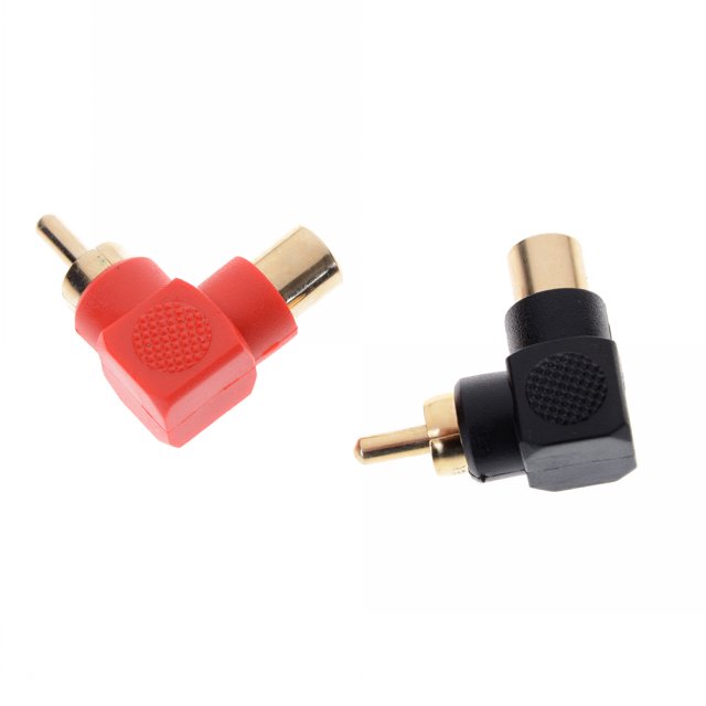 推荐One Or 2Pcs 90 Degree RCA Right Angle Connector Plug Ada-图1