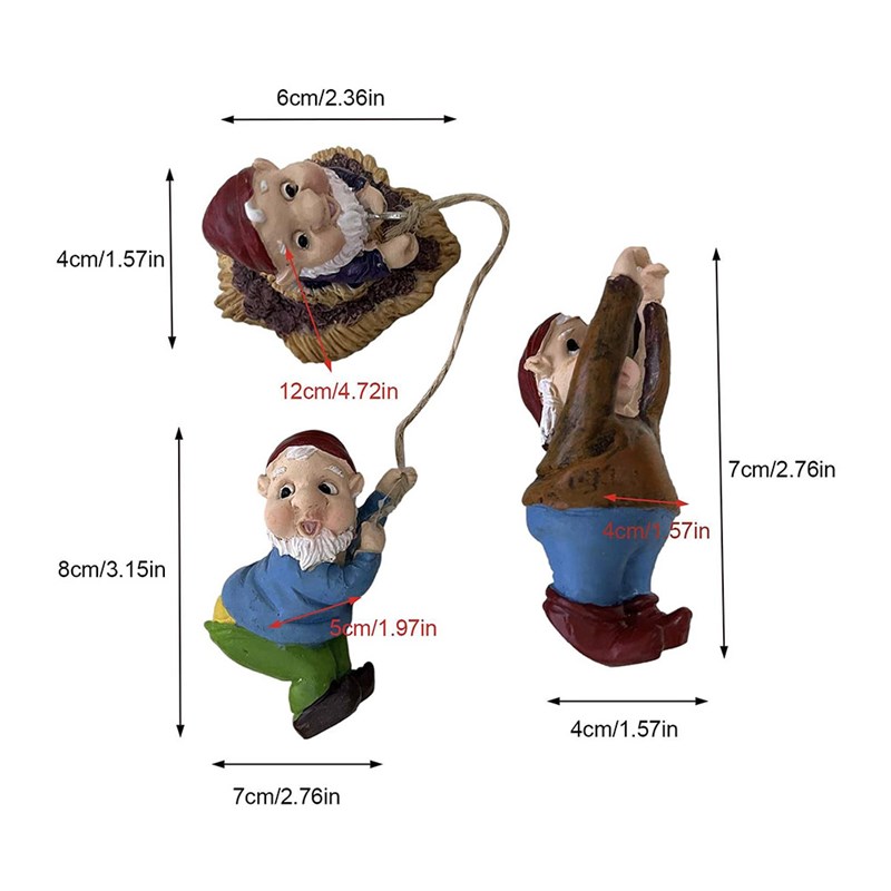 Mini DnY Resiin Climbing Dwarfs Funny Resin Statue  esiIRCra - 图1