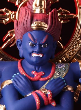 军荼利明王佛像 纯铜密宗五大明王F供奉摆件 军荼利夜叉明王佛像