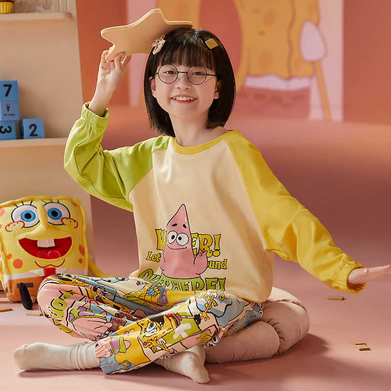 女大童秋款睡衣裤套组2023新款洋派儿童春秋季长袖女孩秋冬全棉,淘宝优惠券,粉丝福利购,淘宝优惠卷