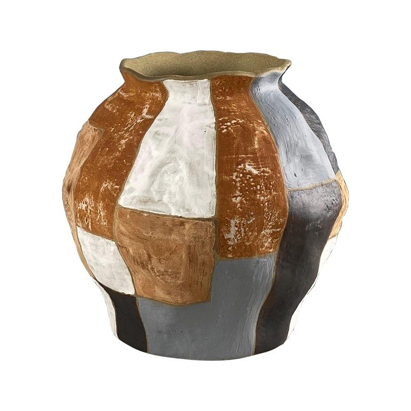 侘寂风手绘陶瓷花瓶日式禅意摆件样板间民宿茶室客厅玄关复古花器,淘宝优惠券,粉丝福利购,淘宝优惠卷