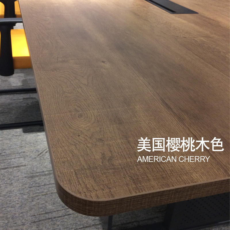 新品工业风T办公会议桌长桌现代简约大型长方形会议室.桌椅组合桌