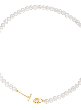 爱心锁淡水珍珠项链轻奢小众女2024新款爆款高级感串珠颈链锁骨链