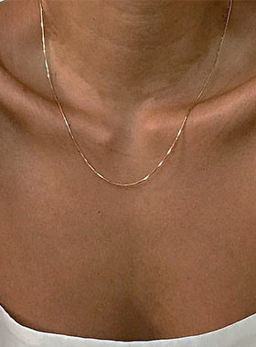 小众高货Kpop Women Neck Chain Gold Color Choker Necklaces Th
