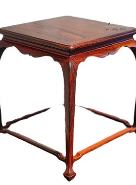 红木大红酸枝底座实木明式正方文玩底座花瓶奇石微型盆景花几架托