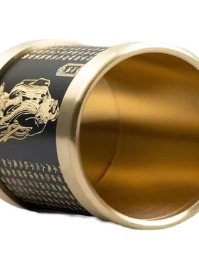 论语笔筒圆形大容量复古中国风笔架办公室学生个性收藏摆件工艺品