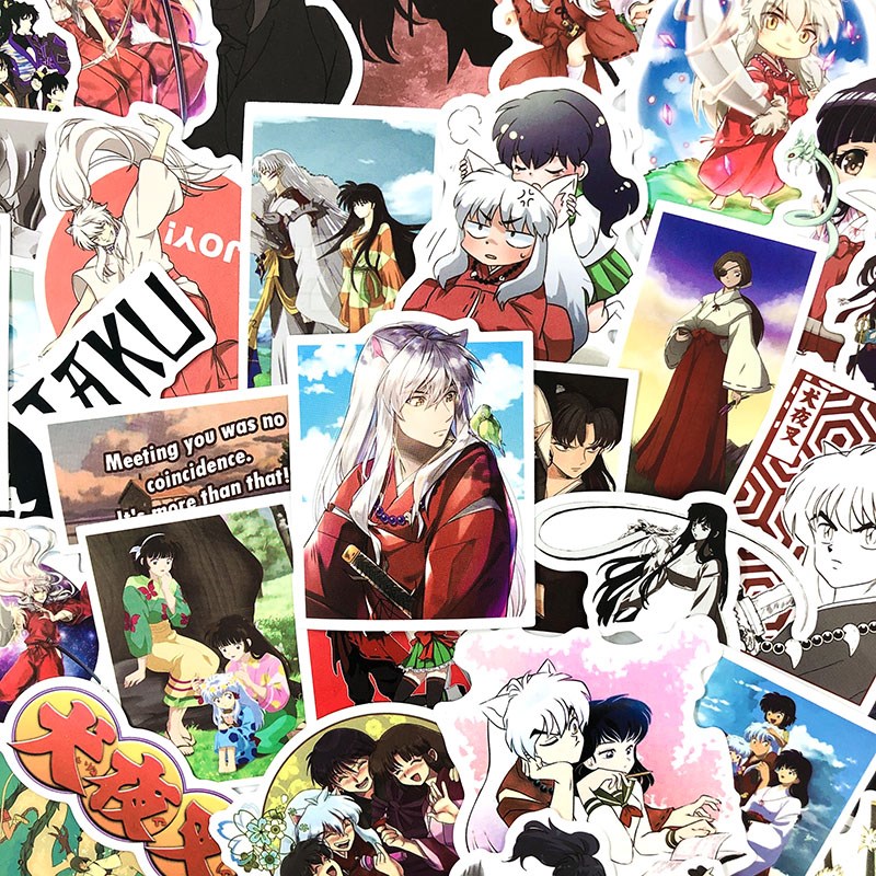 50Pcs/Pack Cartoon Anime Inuyasha Stickers For Laptop Lugga-图1