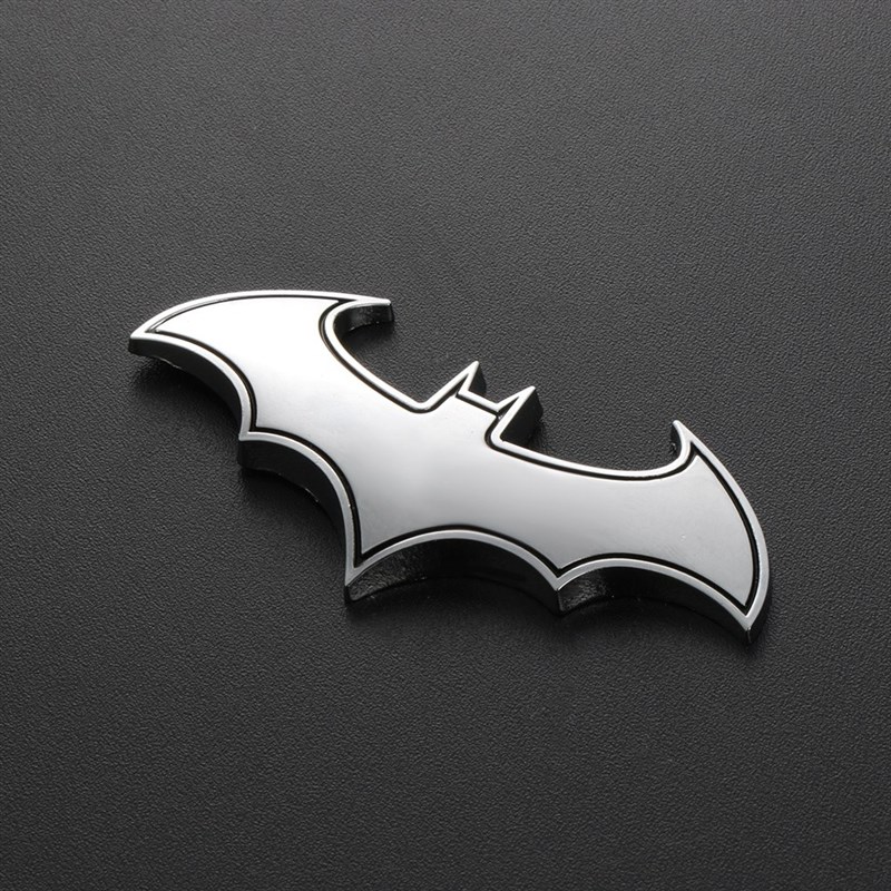 1PC 3D Metal Bat Auto Logo Car er FMetal Batman Badge Emblem - 图2