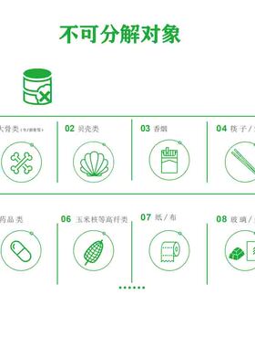 家用生物消化菌餐厨余生活垃圾处C理器生物肥料机非粉碎器配套专