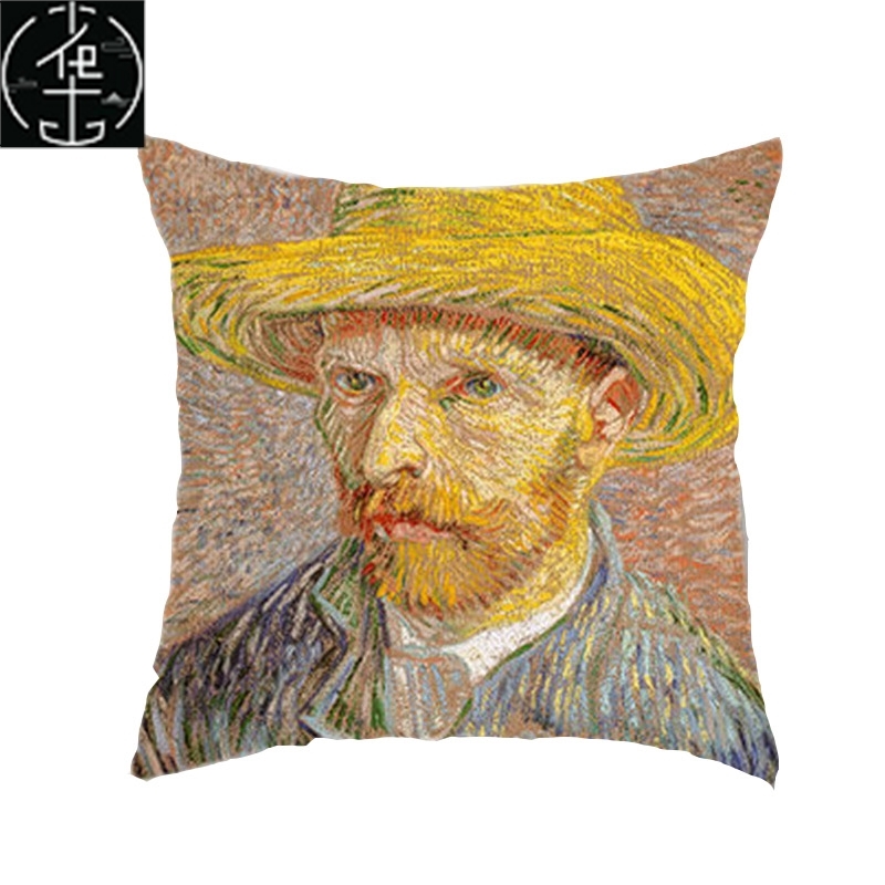 推荐Van Gogh Oil Painting Cushion Cover Sofa  Decorative Pil - 图3