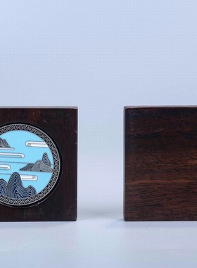 黑檀实木功夫g茶杯垫隔热垫日式禅意电木茶杯托茶碟子茶道茶具配