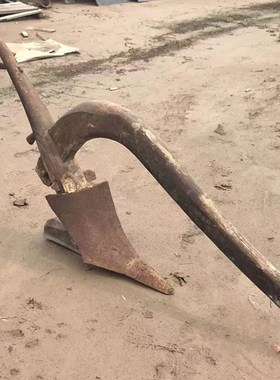 怀旧复古a老木犁农村耕地农具老式牛犁老物件民俗馆装饰摆件道具