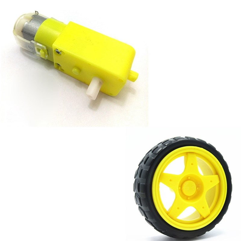 速发Yellow DC 3V - 6V Dual Axis Gear Motor TT Motor Reducer