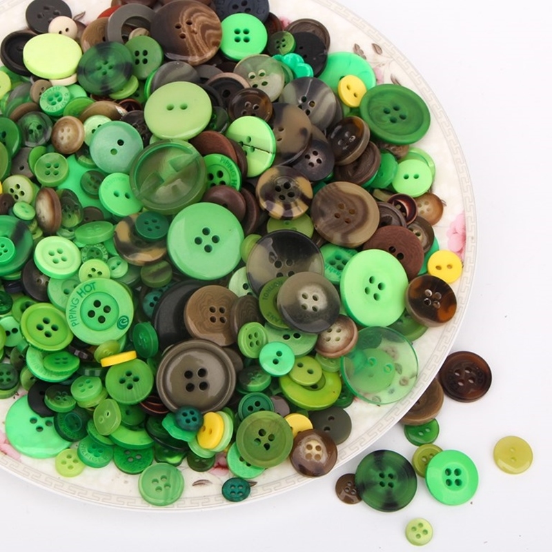 推荐Mixed color resin buttons handmade button painting butto - 图0