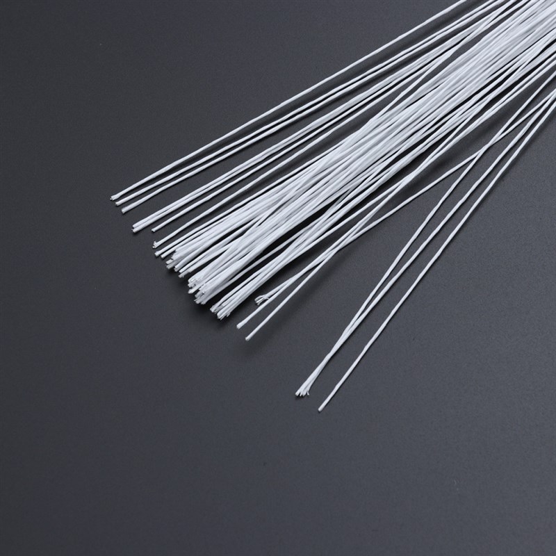 推荐50pcs 24 Gauge White Floral Stem Wire Iron Wire Artifici - 图0