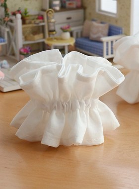 宽度约7CM白色双层布艺手袖臂环腿环袜圈脚链腕部装饰lo裙配饰品