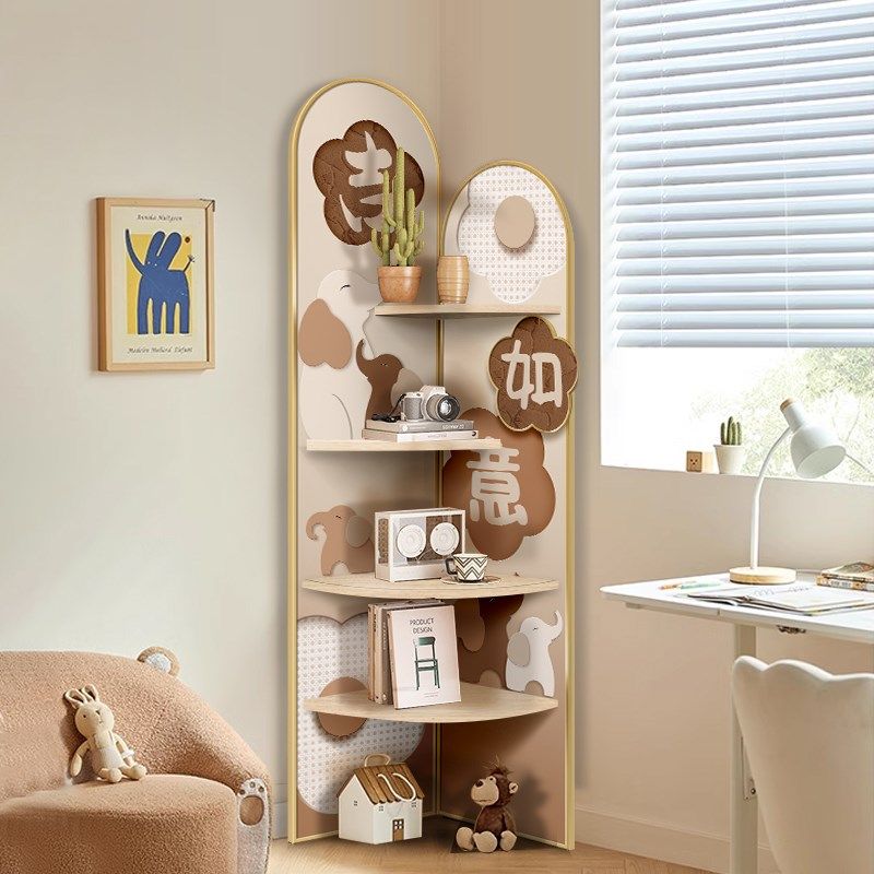 大象客厅转角装饰摆件夹缝多层置物架卧室角落拐角收纳柜画三角柜,淘宝优惠券,粉丝福利购,淘宝优惠卷