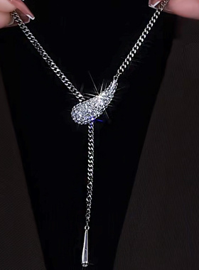 2022年新款秋冬毛衣链长款项链女小众设计时尚服装配饰挂件装饰品