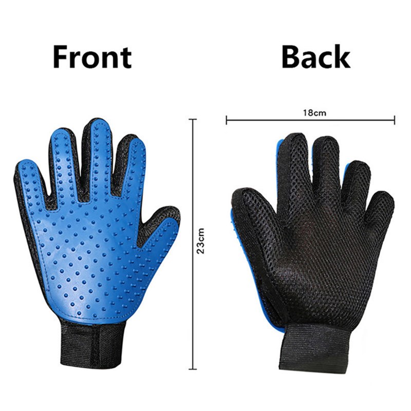 Dog Pet Grooming Glove Sdlicone CiFts Brush Comb Deshediang - 图3