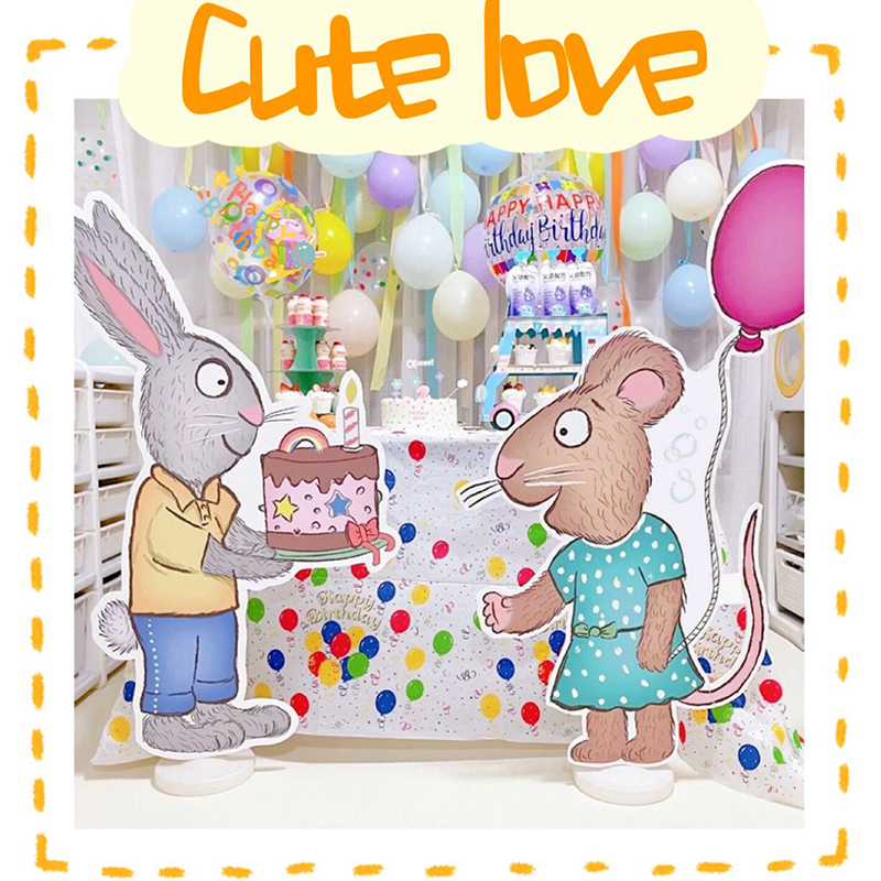 波西和皮普主题生日布置装饰三周岁男女孩儿童场景装扮YKT板背景-图2