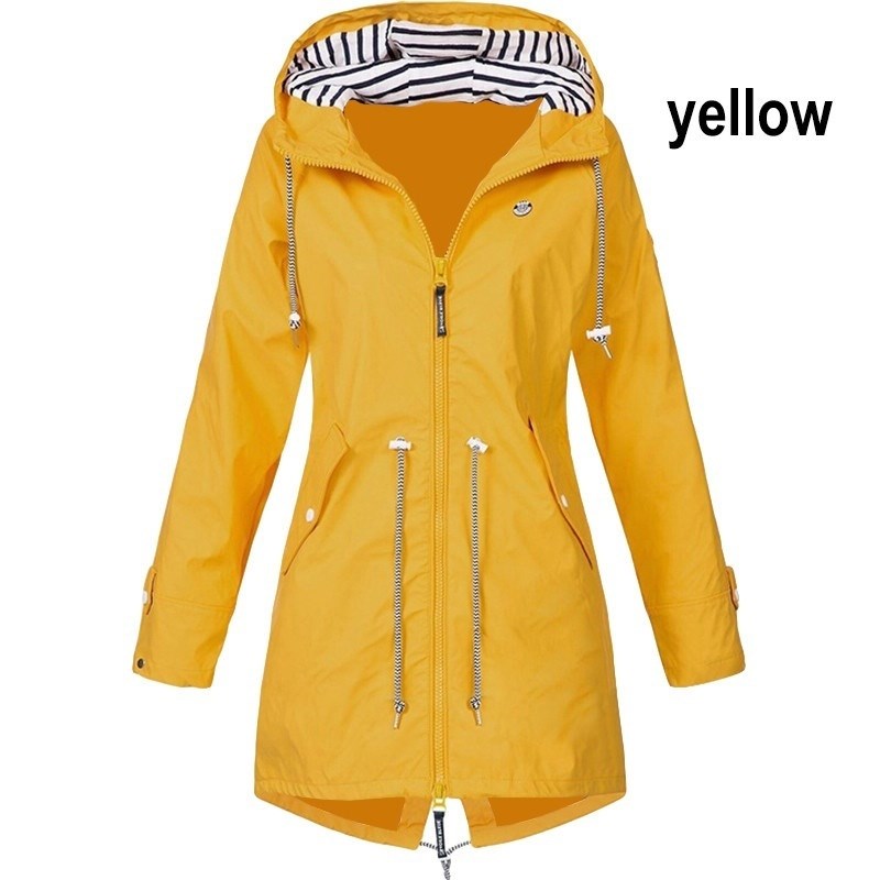 速发Women Outdoor Waterproof Rain Jacket Running Coat Jacket-图2