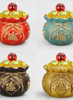 聚宝盆摆件全铜招财进宝钱袋聚宝盆家居客厅电视柜装饰吉祥物礼品