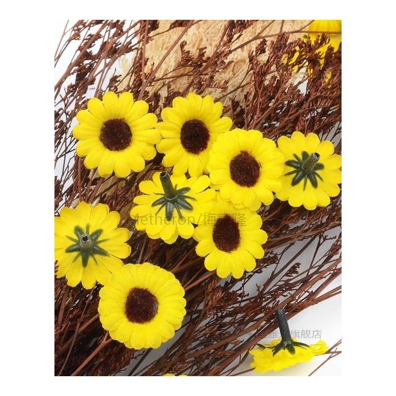 推荐30pcs Mini Silk Sunflower Artificial Daisy Flower Head - 图3