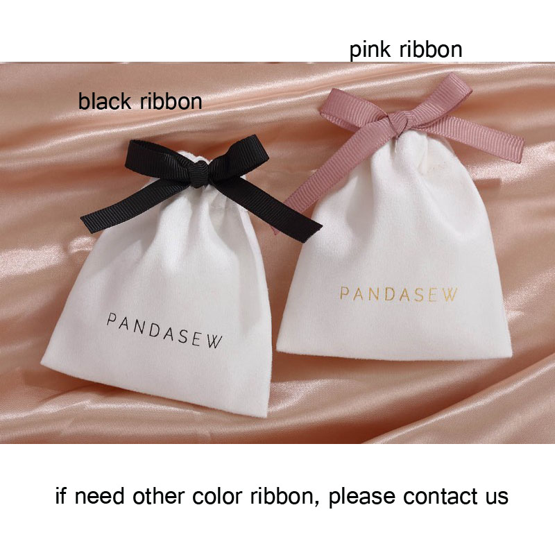 极速White Flannel Gift Bags Ribbon 5x7cm 7x9cm 11x14cm 18x30 - 图2