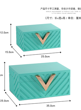 式样板房售楼处k软装饰品玄关隔断绿纳收色首饰盒实漆木器